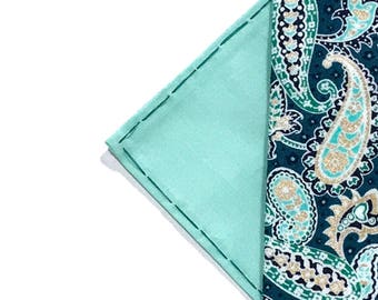 Seafoam Paisley Tie