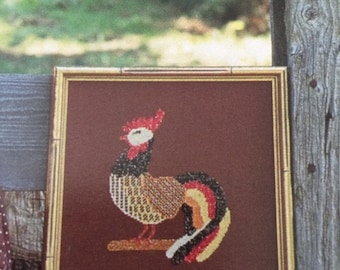 APRILSALE Vintage Just Us Chickens by Joan Green and Karen Nordhausen counted cross stitch booklet