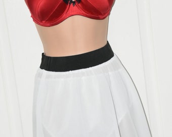 Sheer panties and skirt set, in sensual white sheer chiffon, Sissy Lingerie NH 61