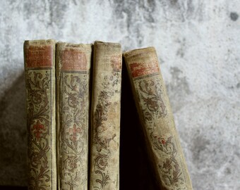 Antique Book Set - Four Volumes - 1897 - Mothers and Daughters - Games - Poetry - Advice