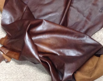 AB121. Dark Brown PullUp Leather Cowhide Partial