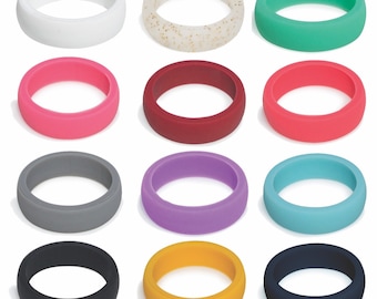 Big SALE Silicone Rings For Women, Women's Silicone Wedding Band Ring -Great for gym, sports, style, beach, engagement, active. Rubber Rings