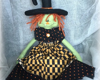 Primitive Halloween Witch | Halloween decoration | Witch for Halloween | Halloween witch doll | Halloween home decor | Halloween wall decor