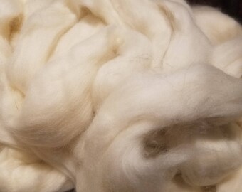 CRAZY Yak combed top roving 100% to spin Creamy White luxury fiber 1 oz