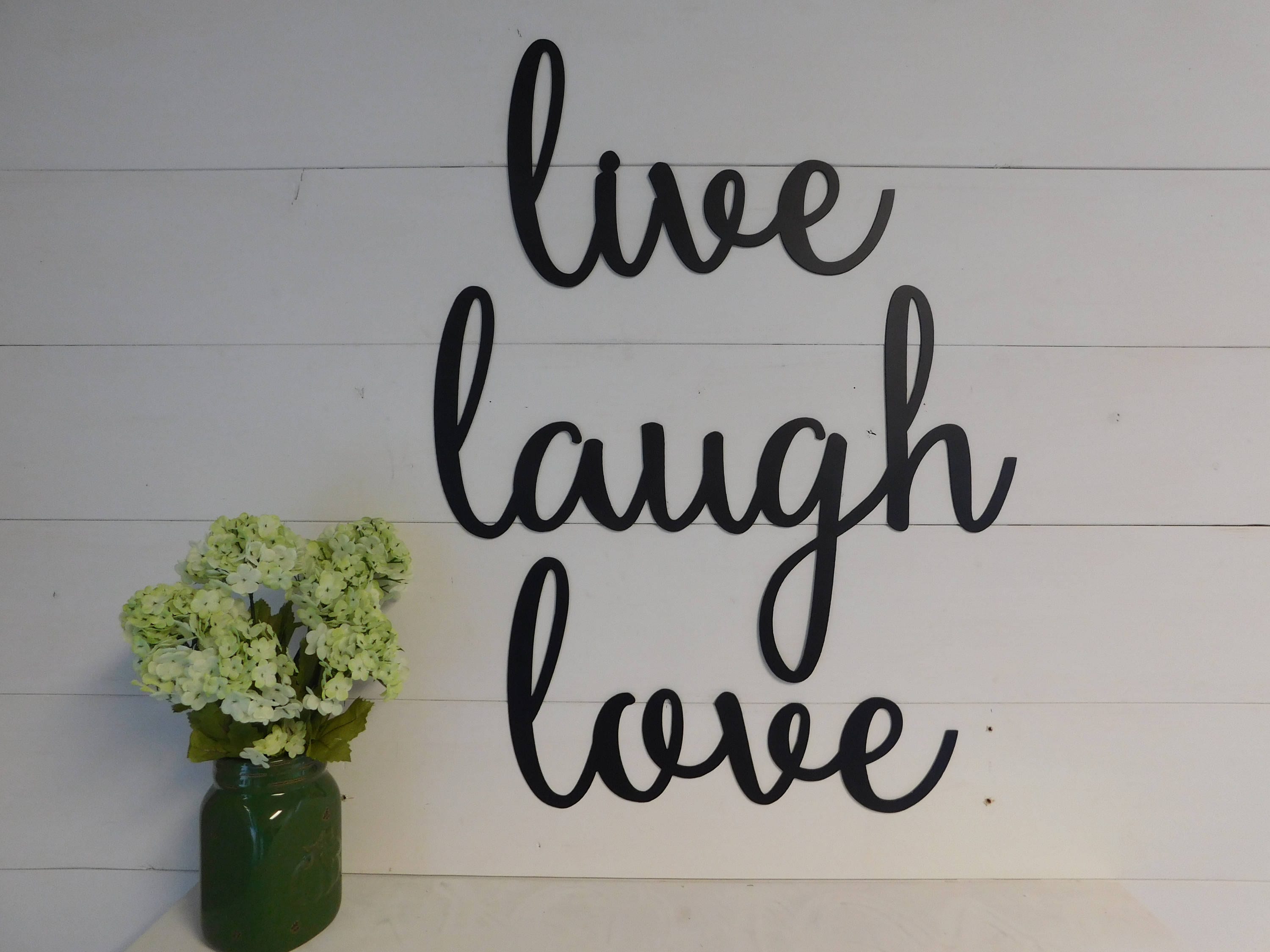 Live Laugh Love Set of 3 metal signs Farmhouse Decor signs