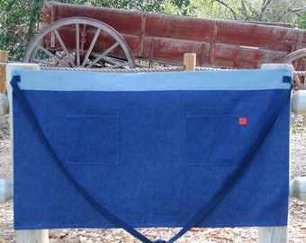 Custom Size 2 Pocket Rugged Half Apron Made to Order with 7 Color Options