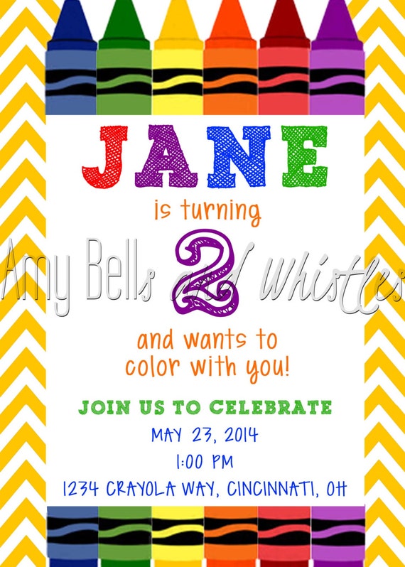 Crayon Invitation Template 1