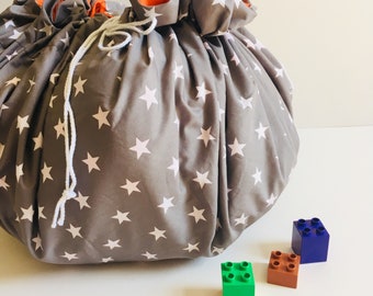 Lego Toy Storage, Lego Mat, Lay and Play Bag, Duplo Play Mat Bag, Lego Bag, Hot Wheels Storage, Christmas Lego. Unpersonalised:Choose Fabric