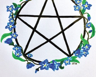 Forget-Me-Nots Pentacle (5x7)