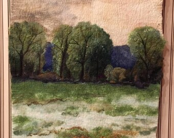 No. 37 Treeline - Wet Felted wall hanging
