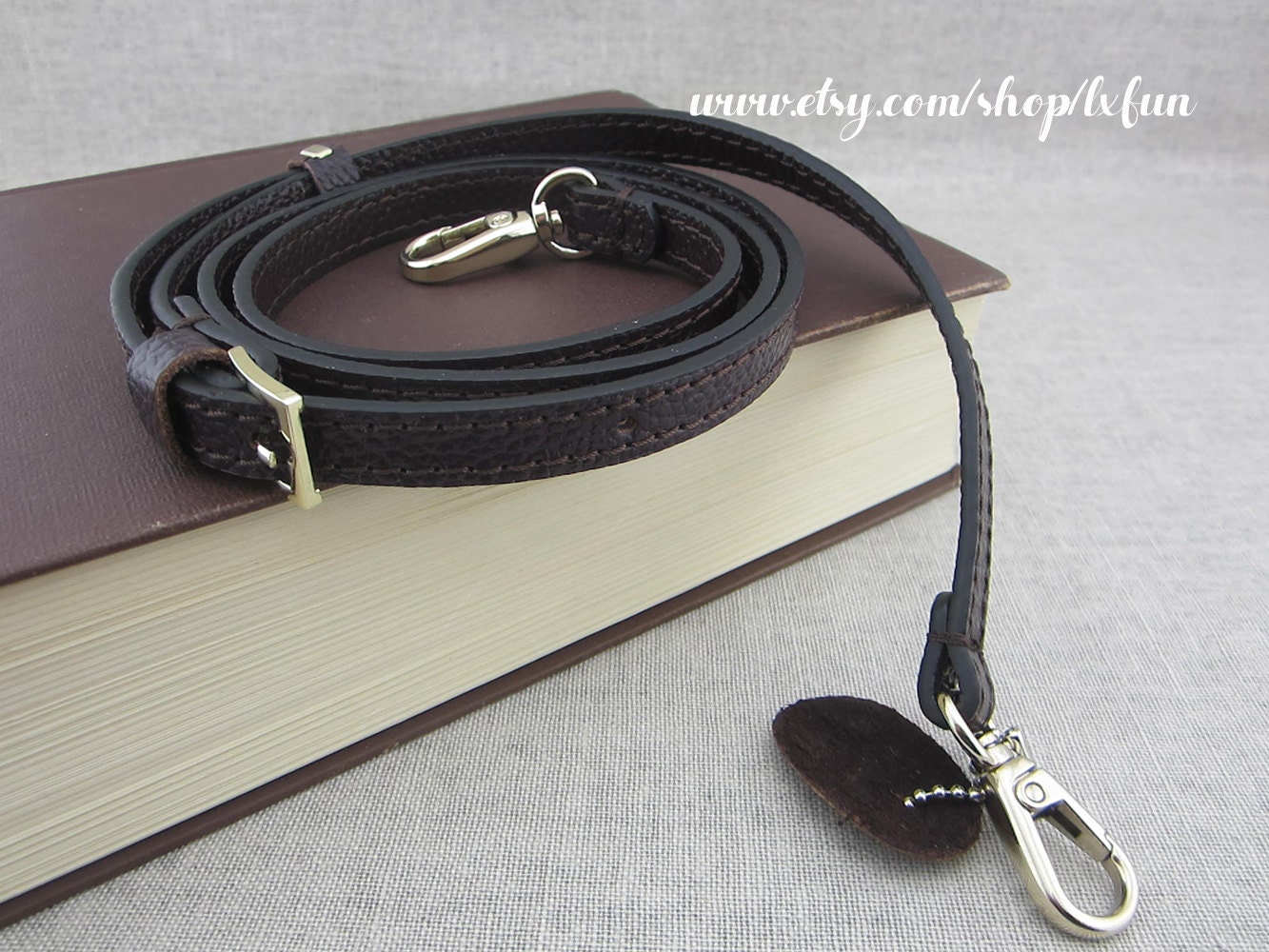 Dark Brown Leather Purse Clutch Strap Replacement