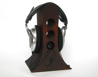 Stand for headphones from wood ash, original design