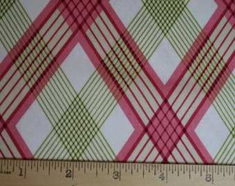 1 YARD Joel Dewberry Modern Meadow Picnic Plaid in Berry Cotton Quilt Fabric