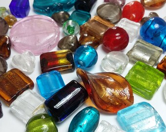 10pcs Lampwork Bead Mix - Assorted Beads - Focal Beads - Handmade Beads - Artisan Beads - E011-04
