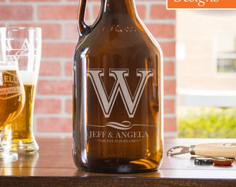 Personalized Growler, Wedding Gift, Beer Growler, Anniversary Gift For Husband, Engraved Growler, Monogram Growler, Beer Lover Gift