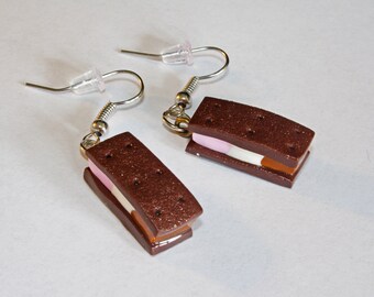 Neapolitan Ice Cream Bar Earrings | Polymer Clay Earrings | Kawaii Jewelry | Food Jewelry | Ice Cream Jewelry | Dessert Jewelry | Ice Cream