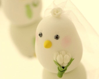 love birds bride and groom Wedding Cake Topper (K344)