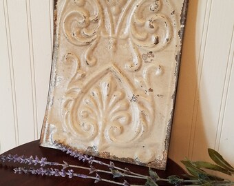 Small Tin Ceiling, Ceiling Tile Square Antique Tin Tile Old Ceiling Tin Floral Pattern Metal Ceiling Vintage Ceiling Tile Vintage Tin Tile