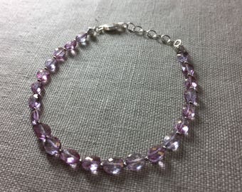 Mystic Pink Topaz Bracelet in Sterling Silver