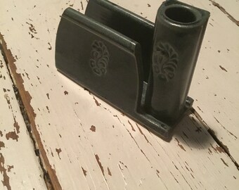 Charan sachar pen - note holder pottery vintage quirky