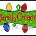 Christmas Lights Frame Applique Design