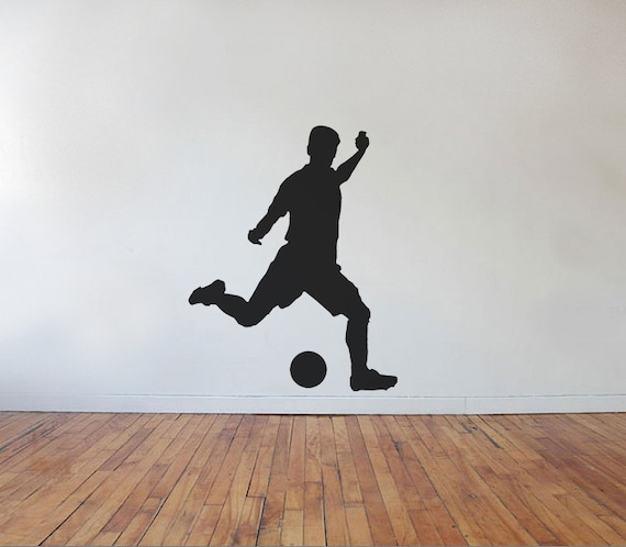 Soccer Player Kick Vinyl Wall Decal