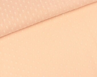 Chiffon Jana cream points on rose (8,50 EUR / meter)