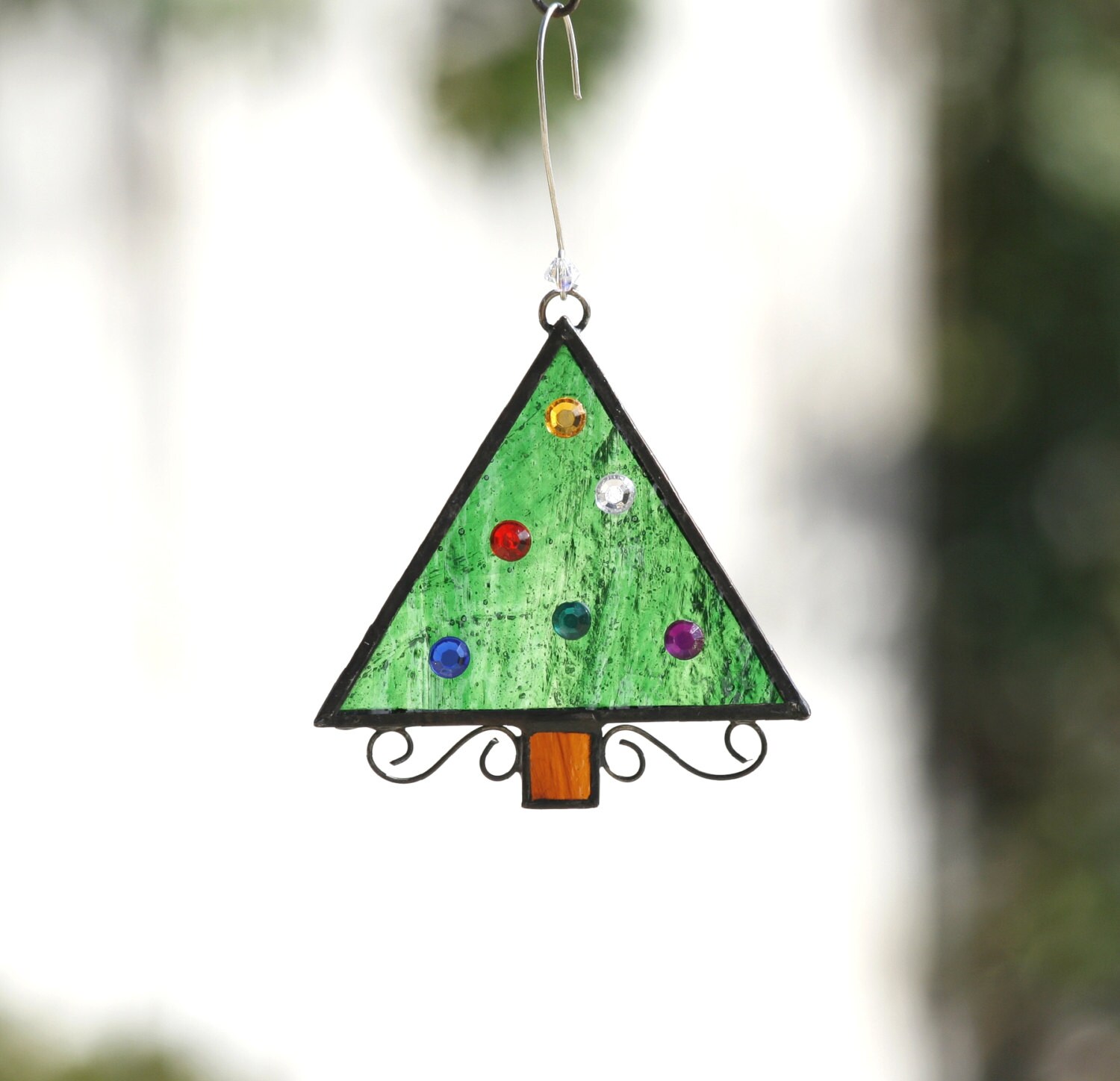 LITTLE CHRISTMAS TREE Stained Glass Holiday Suncatcher