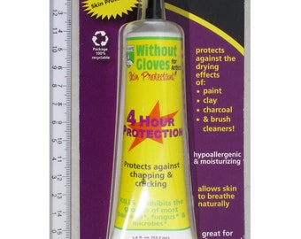 Skin protectant without gloves for artists.