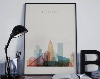 Reykjavik Art Reykjavik Print Reykjavik Multicolor Reykjavik Poster Reykjavik Wall Decor Reykjavik Photo Reykjavik Home Decor Iceland Poster