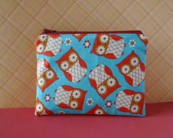 Owl Fabric - Tampon Pouch - Owl Gift Bag - Owl Pouch - Tampon Holder - Tampon Case - Toiletry Bag - Women Toiletry Bag - Sanitary Pad Holder