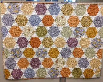 Zinnia's Garden Hexagon Quilt