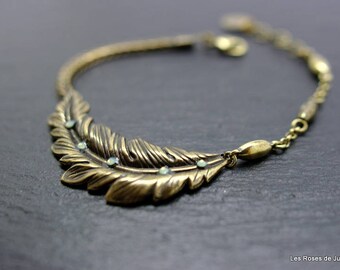 Art deco leaf bracelet leaf bracelet