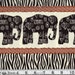 African Elephant Fabric, 10 Units, Sold BTHY