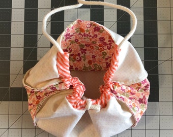 Large floral Kinchaku bag