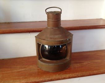 Antique Brass Ship's Lantern -