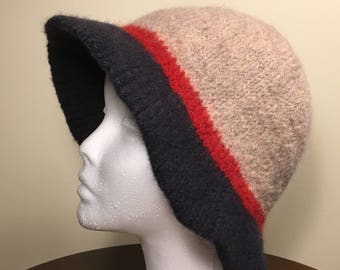 Hand-Knit Felted Wool Cloche Hats