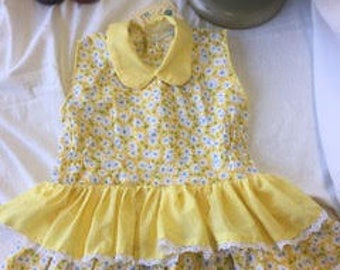 Child's Daily Yellow Cotton Sun Dress