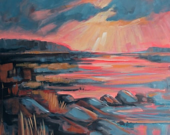 Soft seascape, acrylic on canvas
