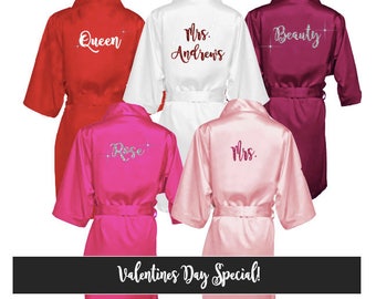 Valentines Day Gift for her - Valentines Day Robe - Valentines Gift - Valentines Robe - Red Robe - Valentines Day Robes-Valentines Day Gifts