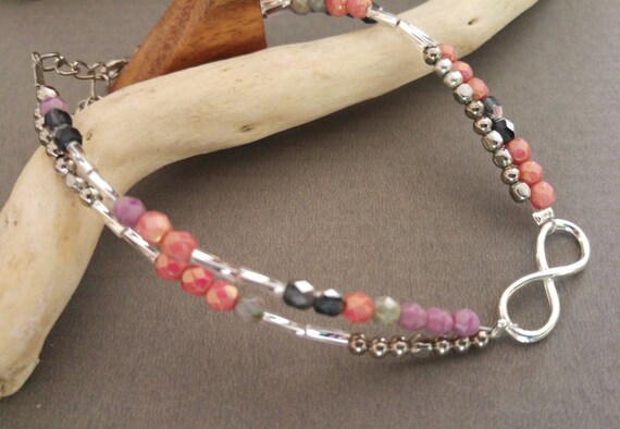 Infinity Anklet, Infinity Ankle Bracelet, Anklet For Women, Infinity Charms Anklet, Boho Anklet, Beach Anklet, Hippie Anklet, Surfer Anklet