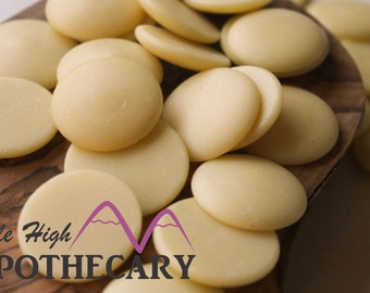 FREE SHIPPING Natural Organic Cocoa Butter Wafers Pure Prime Pressed Easy To Melt 1oz - 2lbs