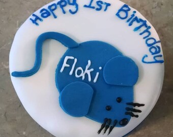 Personalized Birthday 4 inch CAT birthday cake kitty cake mouse