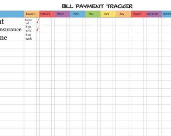 Bill Organizer Bill Paying Organizer Monthly Bills