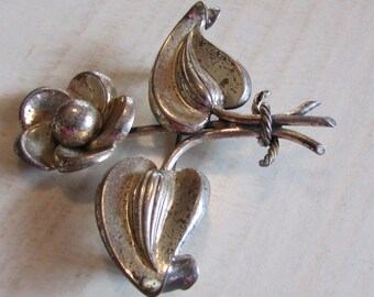 Sterling Mexico Flower Pin