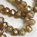 7 x 5mm Amber Mercury Glass Rondelles Czech glass Beads 25 pieces BOHO Supplies