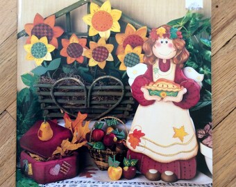 Angelic Delights Tole Painting Vintage Craft Book - retro craftbook, country craft, how to book, folk art, painting patterns, angel art