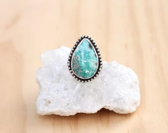 Turquoise Statment Ring // Sterling Silver // Size 7.75 // Campitos Turquoise