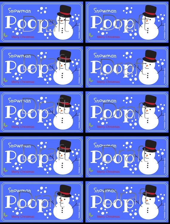 christmas-snowman-poop-labels