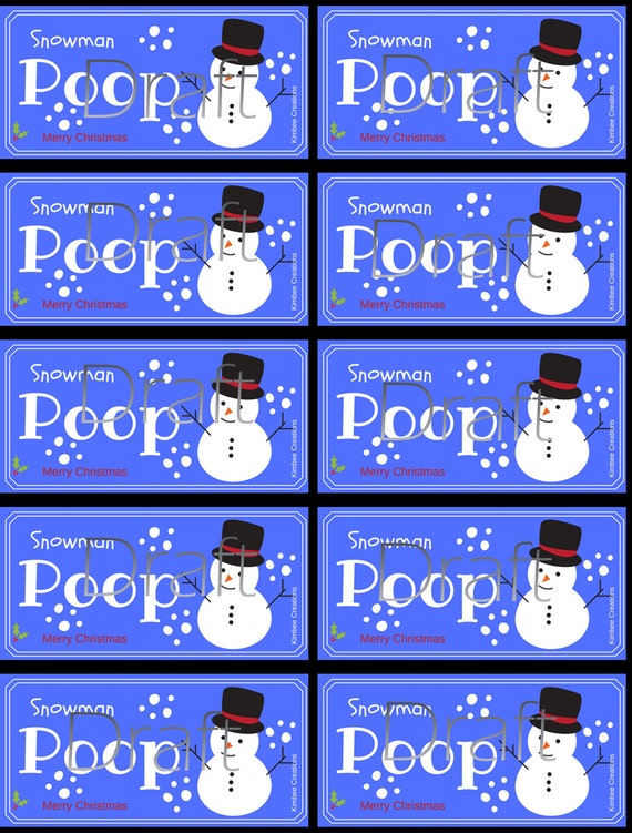 christmas-snowman-poop-labels